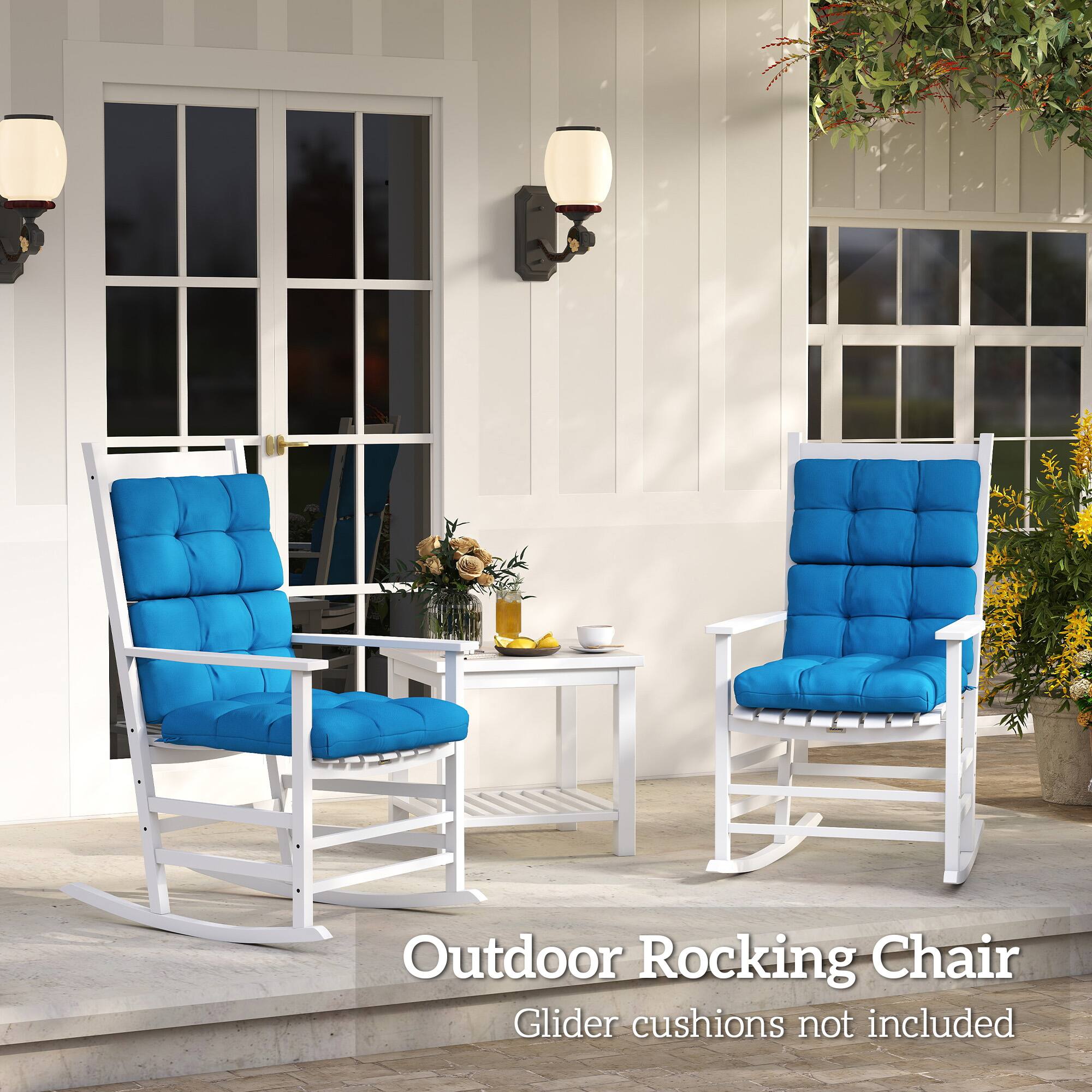 Outdoor Rocking Chair  
Glider cushions not included