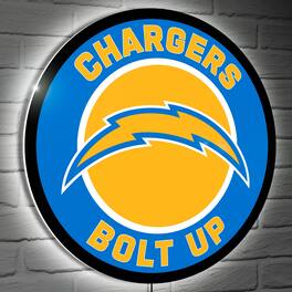 Evergreen Enterprises - Los Angeles Chargers 23" LED Slogan Round Wall Sign - Multicolor