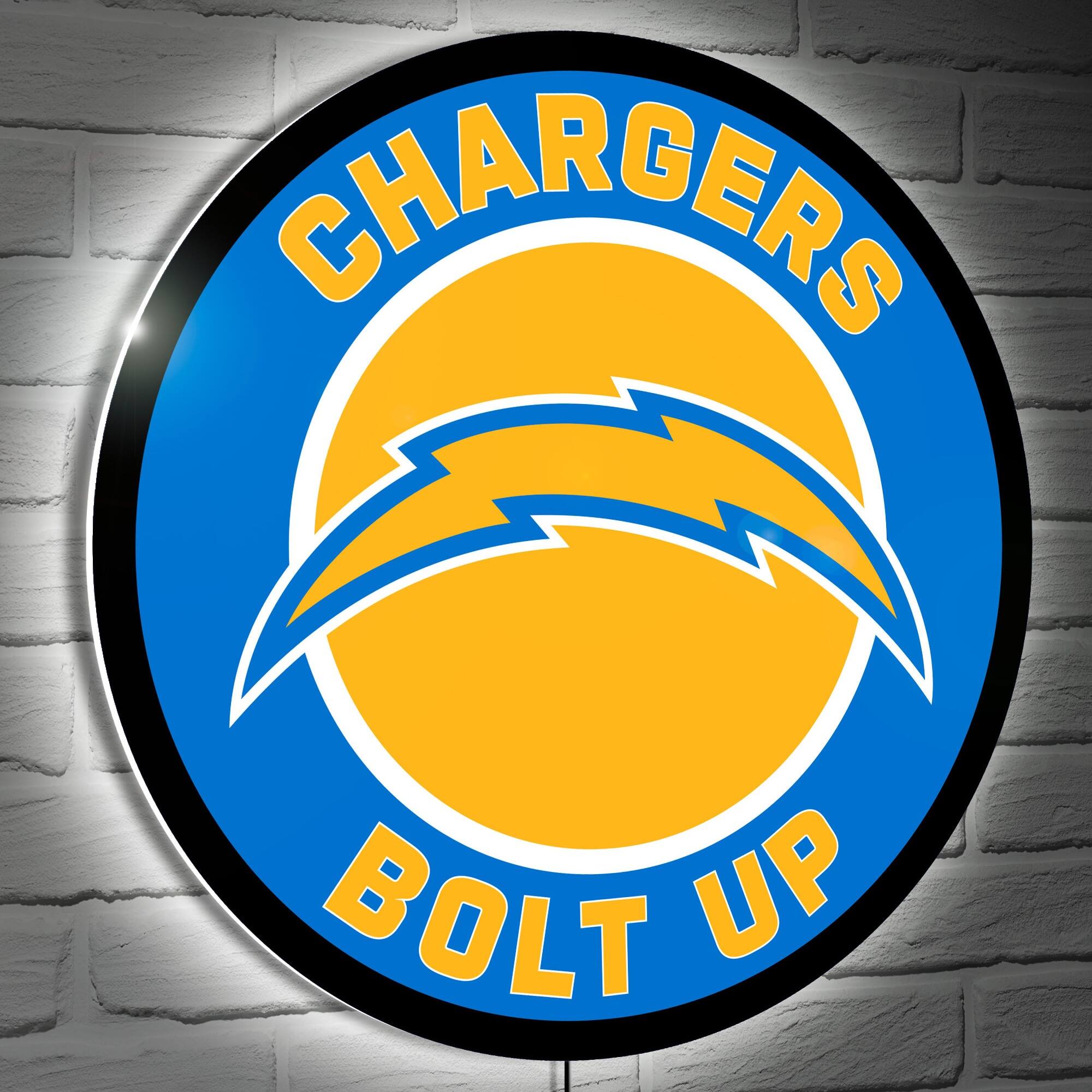 Los Angeles Chargers 23" LED Slogan Round Wall Sign