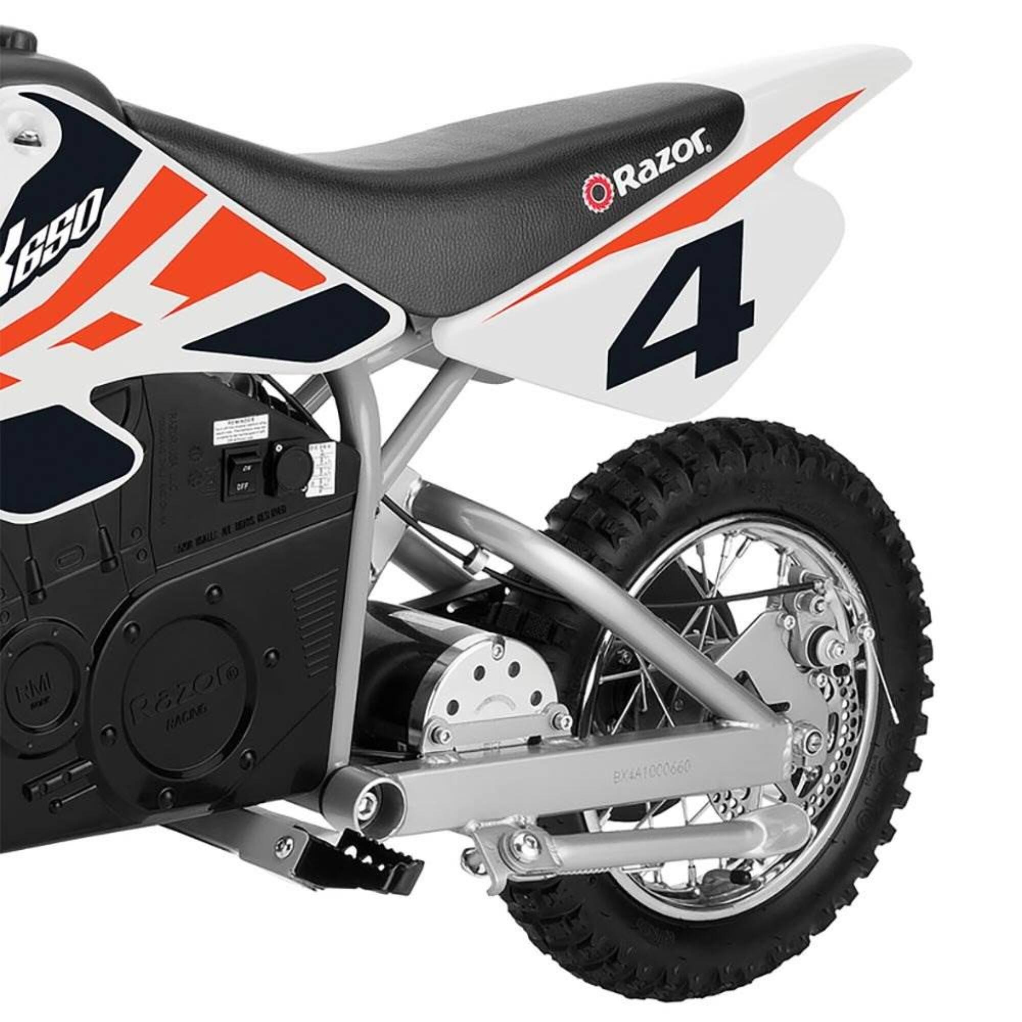 Alt View 12. Razor - MX650 Dirt Rocket High-Torque Electric Motocross Dirt Bike - Orange.