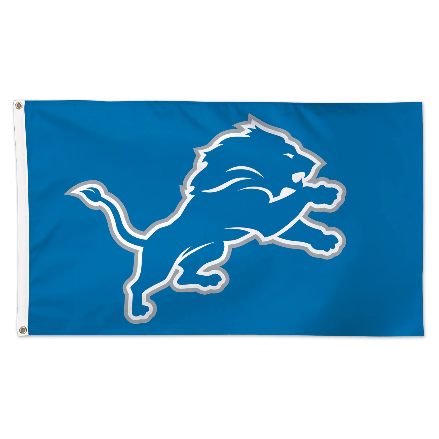 Front. WinCraft - Detroit Lions Single-Sided 3' x 5' Deluxe Mascot Flag - Multicolor.