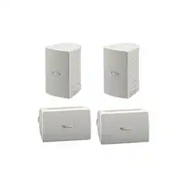 Yamaha - NS-AW194WH High-Performance All-Weather Speakers | 4 Speakers Bundle - White