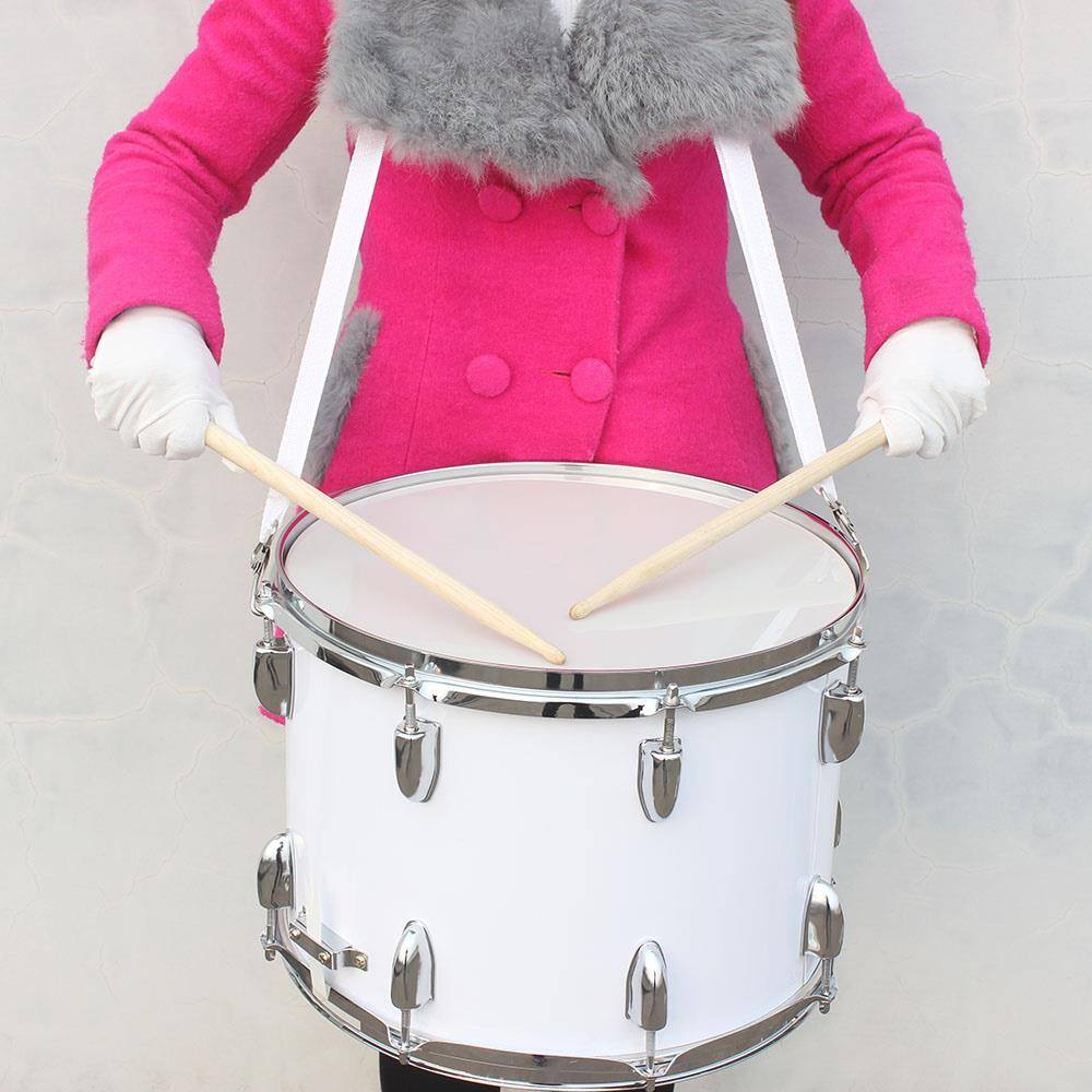 Alt View 5. Winado - Stainless Steel Wood Marching Snare Drum Drumstick Percussion Key 14 x10 inches.