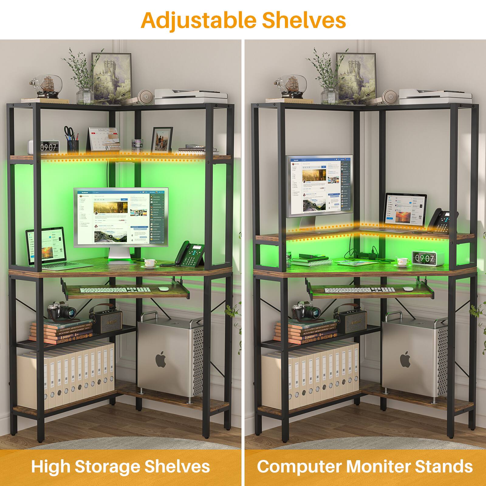 Adjustable Shelves

High Storage Shelves

Computer Monitor Stands