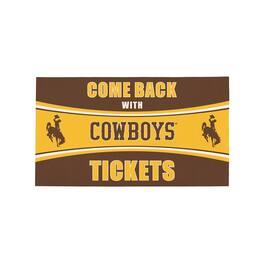 Evergreen Enterprises - Wyoming Cowboys 16" x 28" Come Back with Tickets Indoor/Outdoor Mat - Multicolor