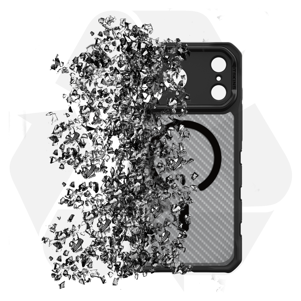 Alt View 6. Itskins - Supreme_R Tek MagSafe Case for Apple iPhone 18 Pro / 17 Pro - Black.
