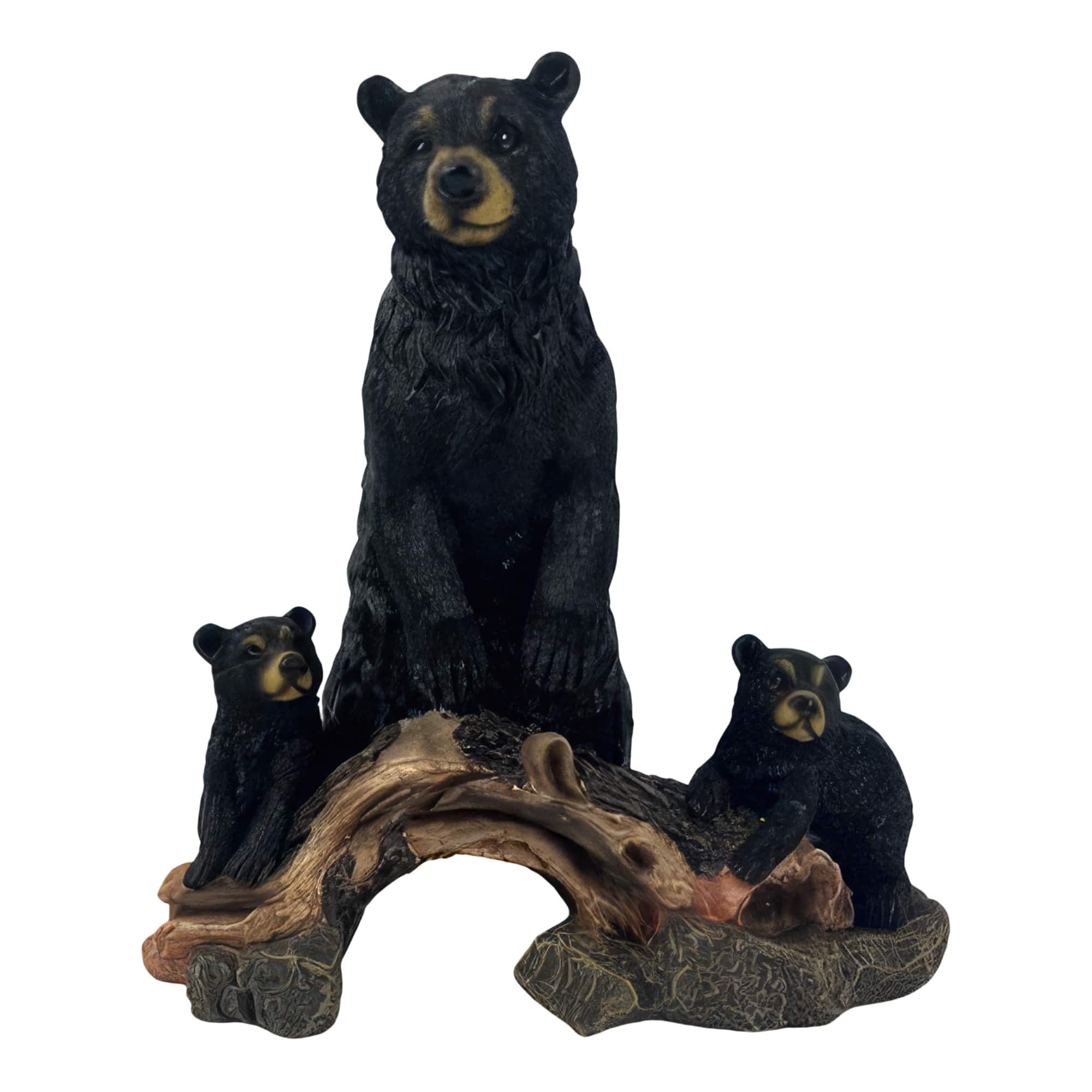 FC Design - 7"H Bear with 2 Cubs Crossing Bridge Figurine Statue Office Desk Tabletop Home Decor Gift - Multi-Color