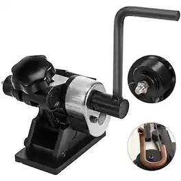 VEVOR - Manual Plate Steel Ring Bender 13-1/2inch Single Pinch Portable Hand Crank Ring Handle Rolling 3inch - Black
