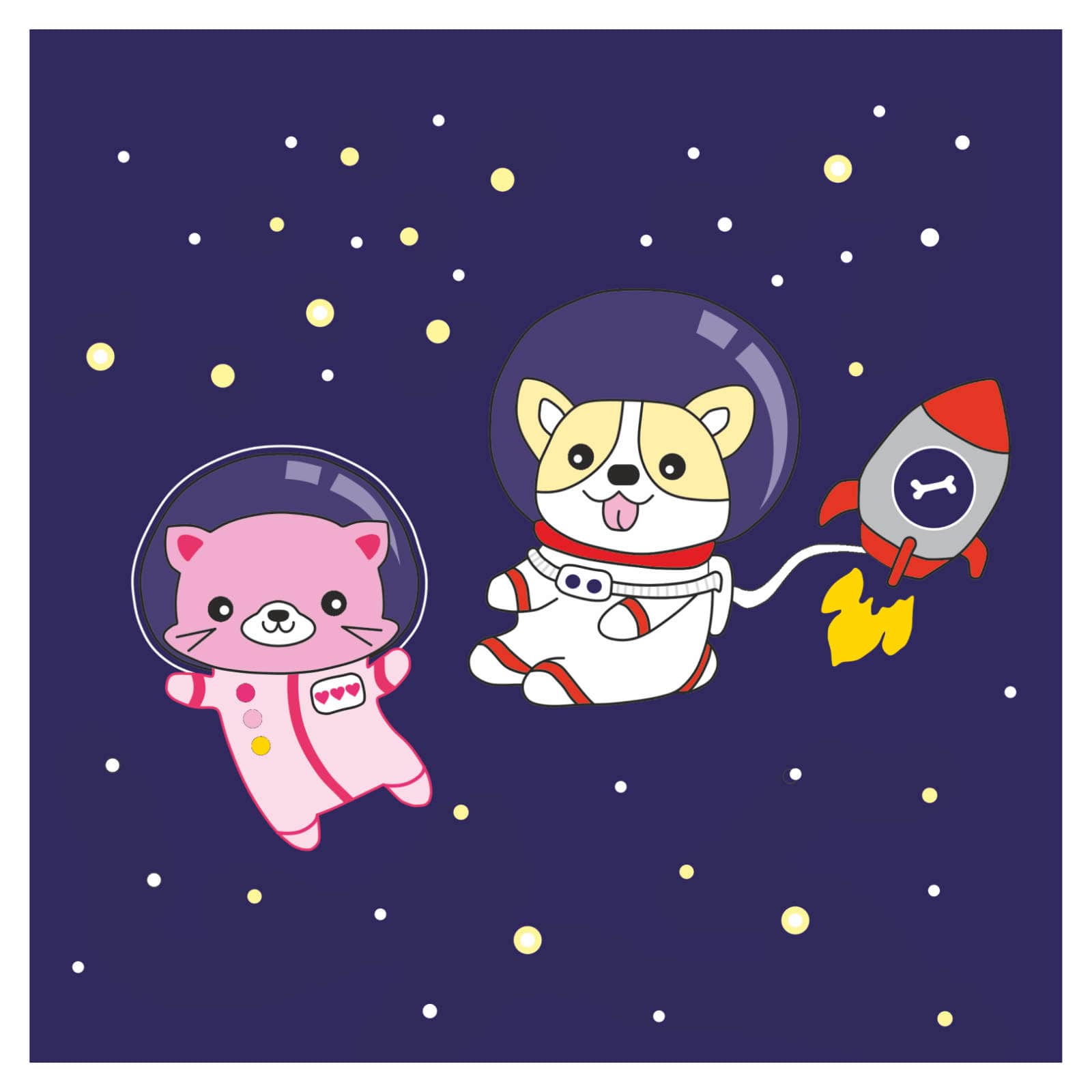 Artwille - Paint By Outlines For Kids - Space Friends