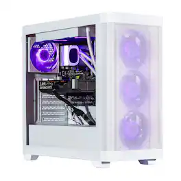 Velztorm - Pilum Z2 Gaming Desktop PC (AMD Ryzen 7 5700X, GeForce RTX 5060, 32GB DDR4 RAM, 1TB PCIe SSD, Windows 11 Home) - White