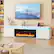 Angle. Lent Glitter Wood - 71inch Modern Fireplace TV Stand with Power Outlet Storage for up to 80" TVs - white.
