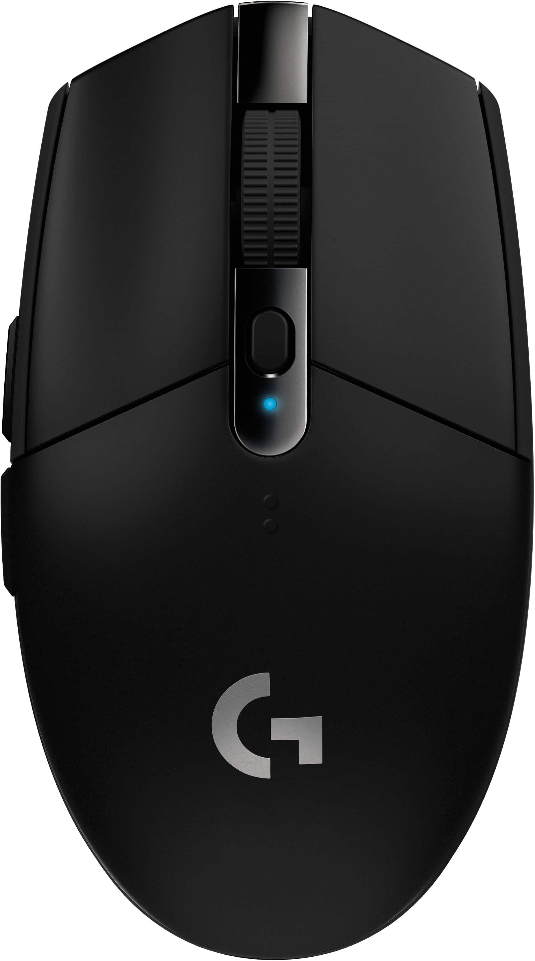 Logitech - G305 LIGHTSPEED Wireless Optical 6 Programmable Button Gaming Mouse with 12,000 DPI HERO Sensor - Black - Front_Zoom