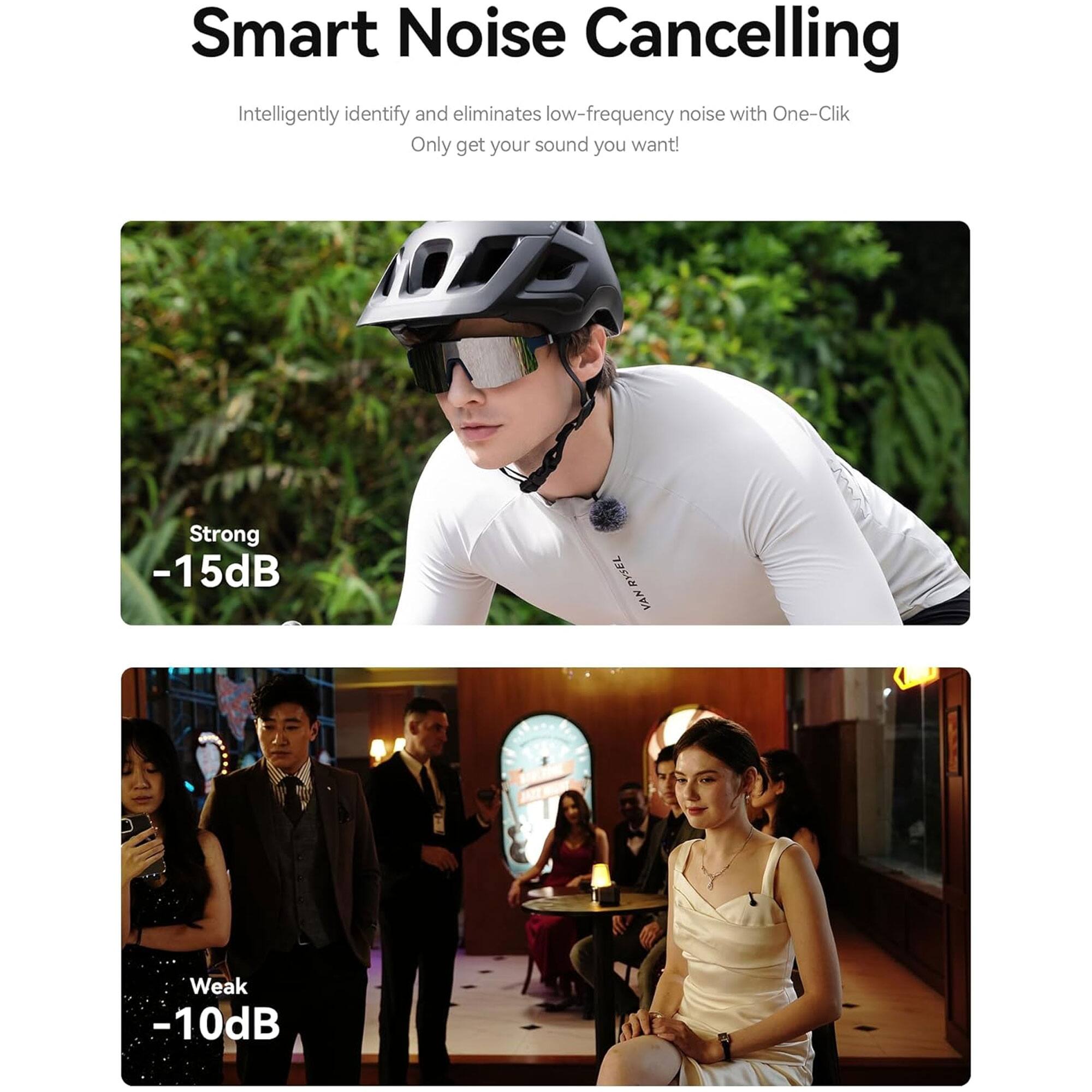 Smart Noise Cancelling
Intelligently identify and eliminates low-frequency noise with One-Click
Only get your sound you want!
Strong
-15dB
Weak
-10dB