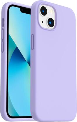 Ornarto - Shockproof Liquid Silicone Designed for iPhone 13 Case Anti-Shock Cover Drop Protection 6.1inch - Light Purple