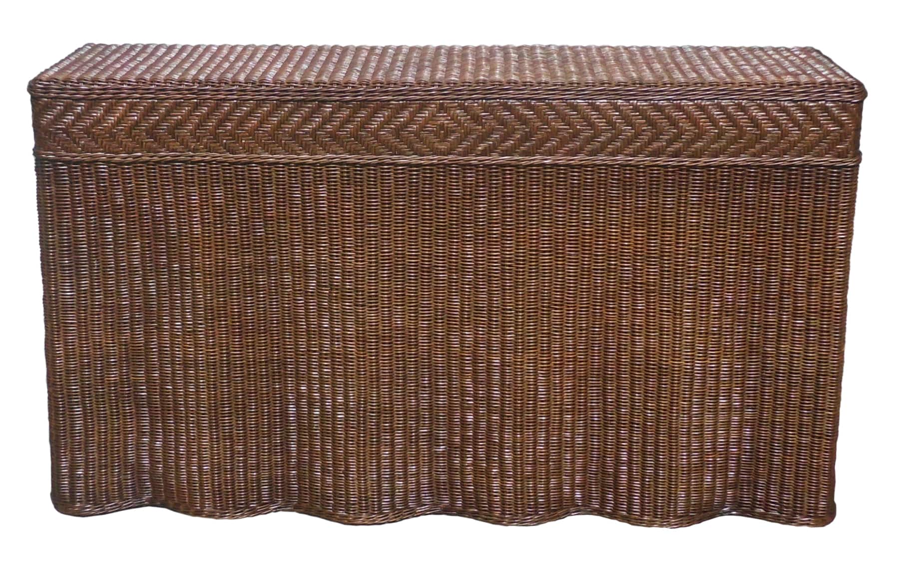 Dart - Curvy Rattan Console Dark Down - Wood