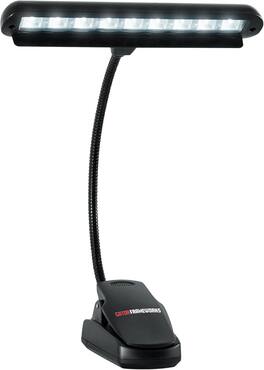 Gator Frameworks - Clip-on LED Music Stand Lamp with Adjustable Gooseneck and Dual Power Options