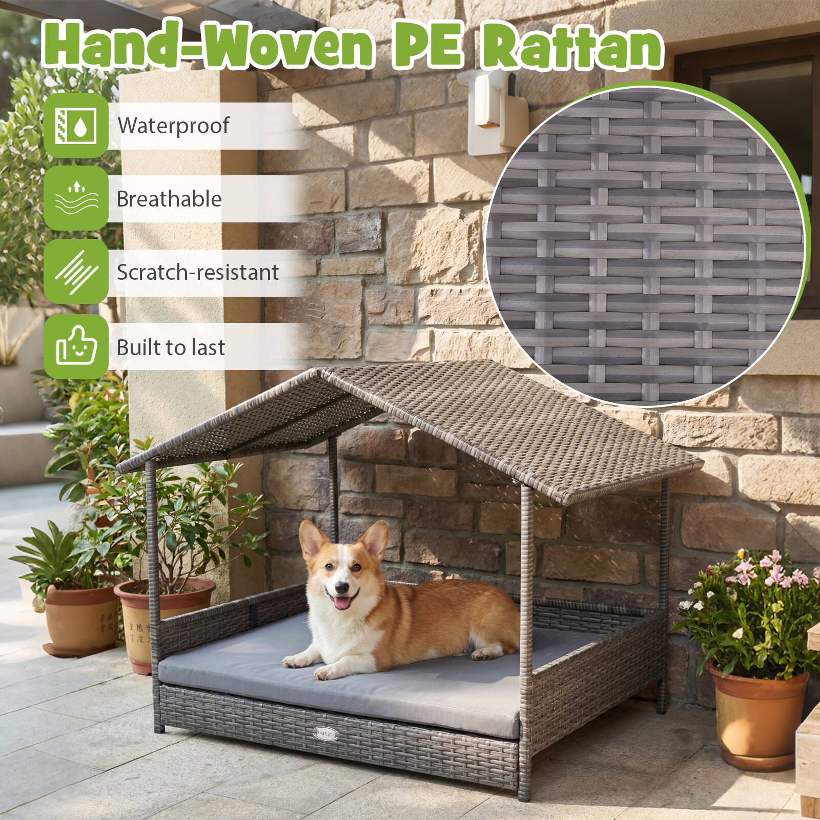 Hand-Woven PE Rattan

- Waterproof
- Breathable
- Scratch-resistant
- Built to last