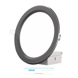 Infibrite - 6 In. Ultra-Thin Recessed LED Downlight 12W 1050LM Daylight Wet Rated, Triac Dimmable Trim 12-Pack - Black