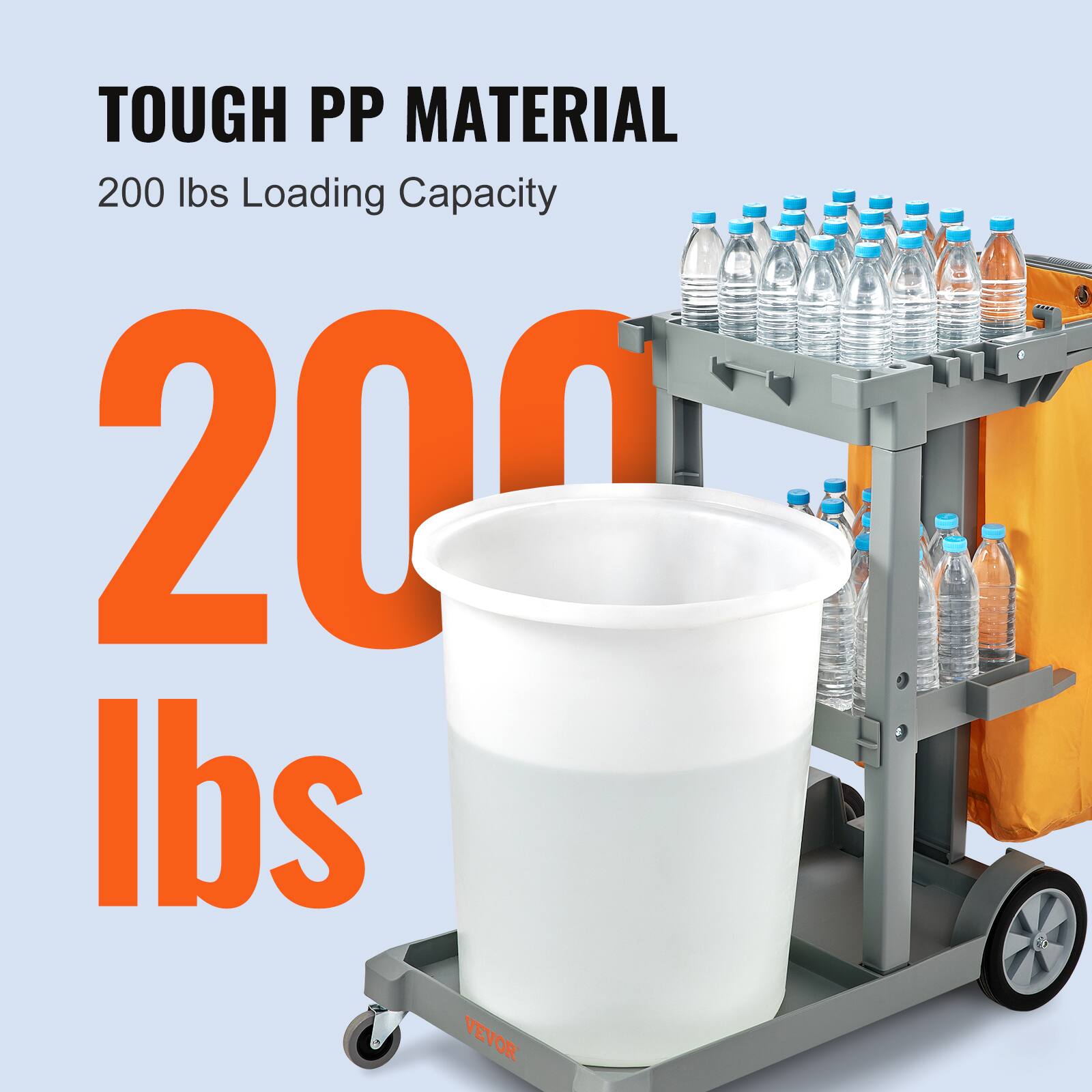 TOUGH PP MATERIAL  
200 lbs Loading Capacity  
200 lbs