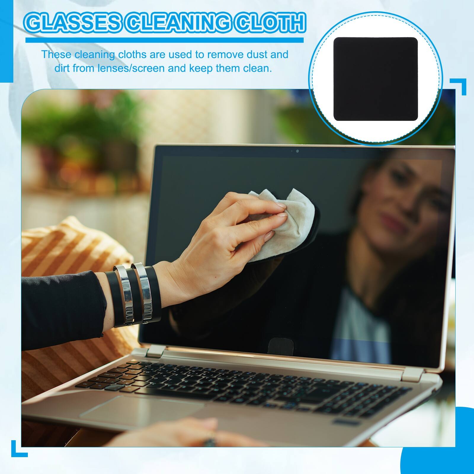 GLASSES CLEANING CLOTH

These cleaning cloths are used to remove dust and dirt from lenses/screen and keep them clean.