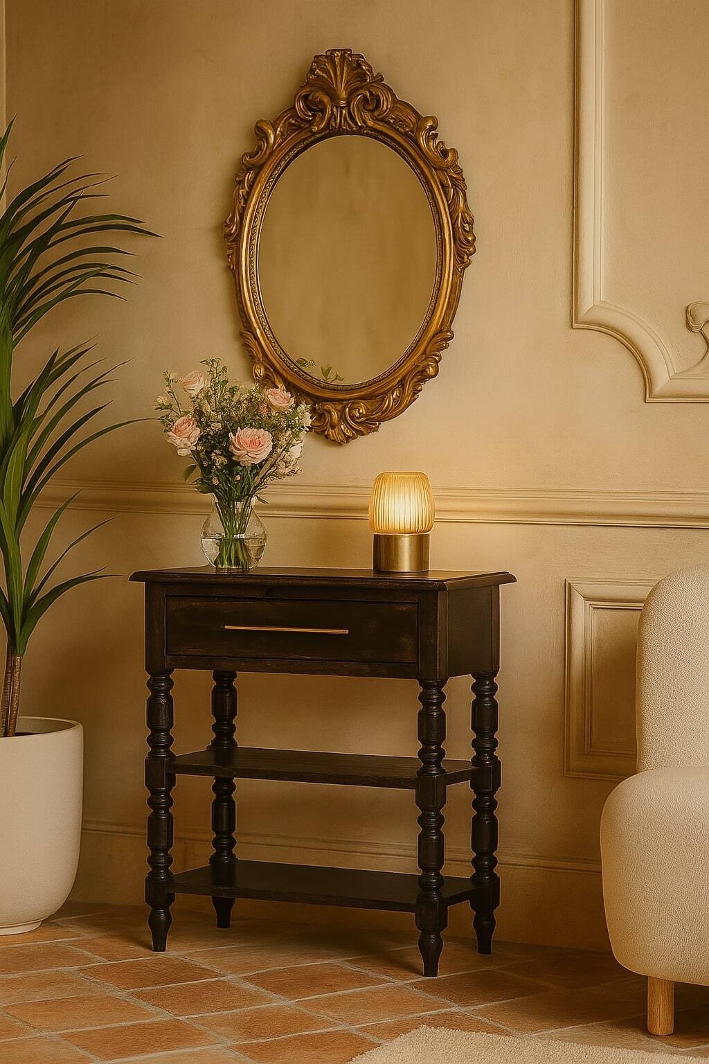 Alt View 2. Artisan Furniture - Artisan Furniture Solid Wood Heritage Turned-Leg Side Table - Brown.