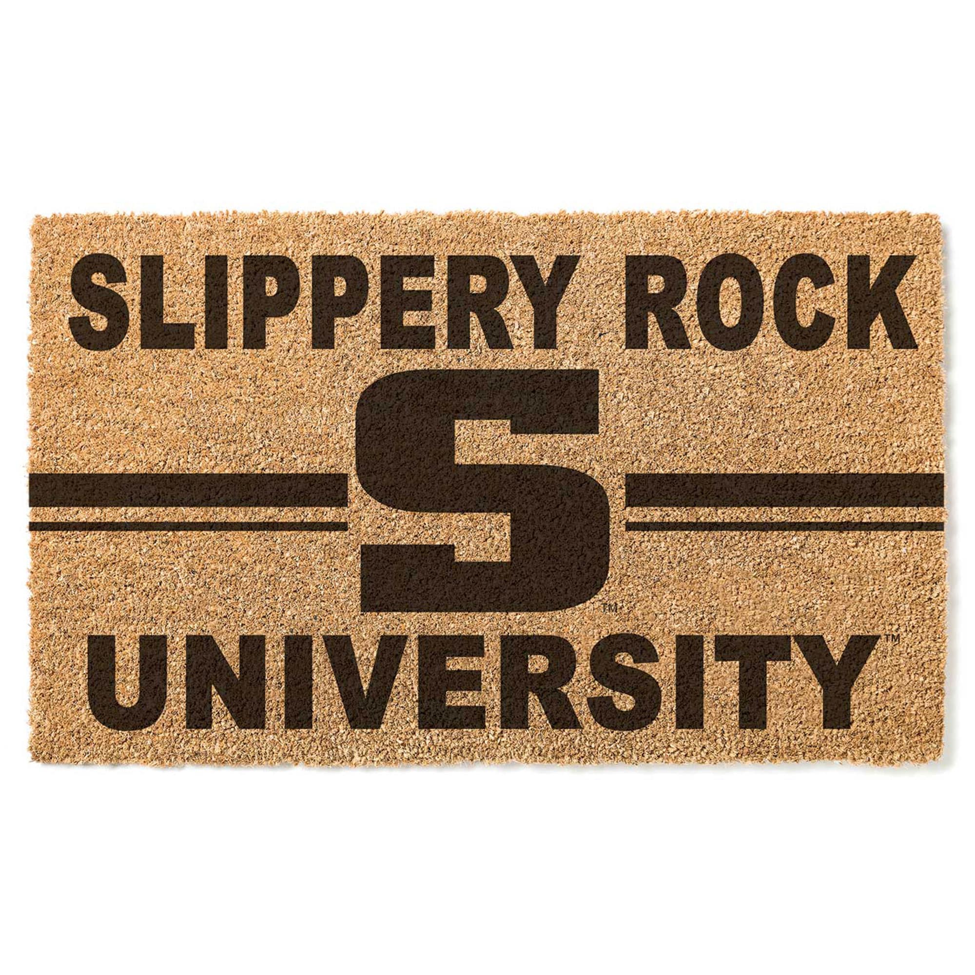 Jardine - Slippery Rock Pride 18'' x 34'' Team Logo Doormat - Brown