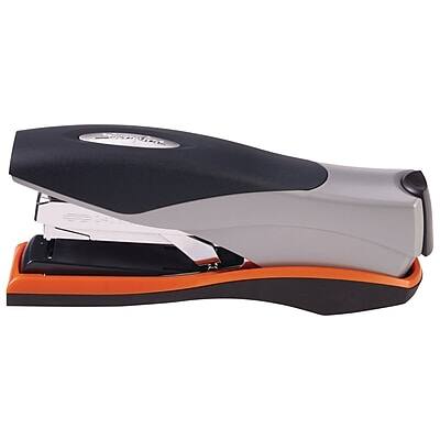 Front. Swingline - Optima 40 Reduced Effort Desk Stapler, 40-Sheet Capacity - Silver/Black.