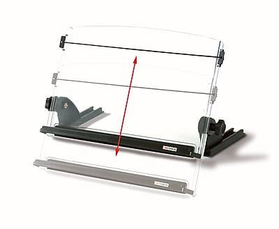 Alt View 2. 3M - 3M® Plastic Document Stand with Lip & Guide Bar, Black/Clear (DH630) - Black/Clear.