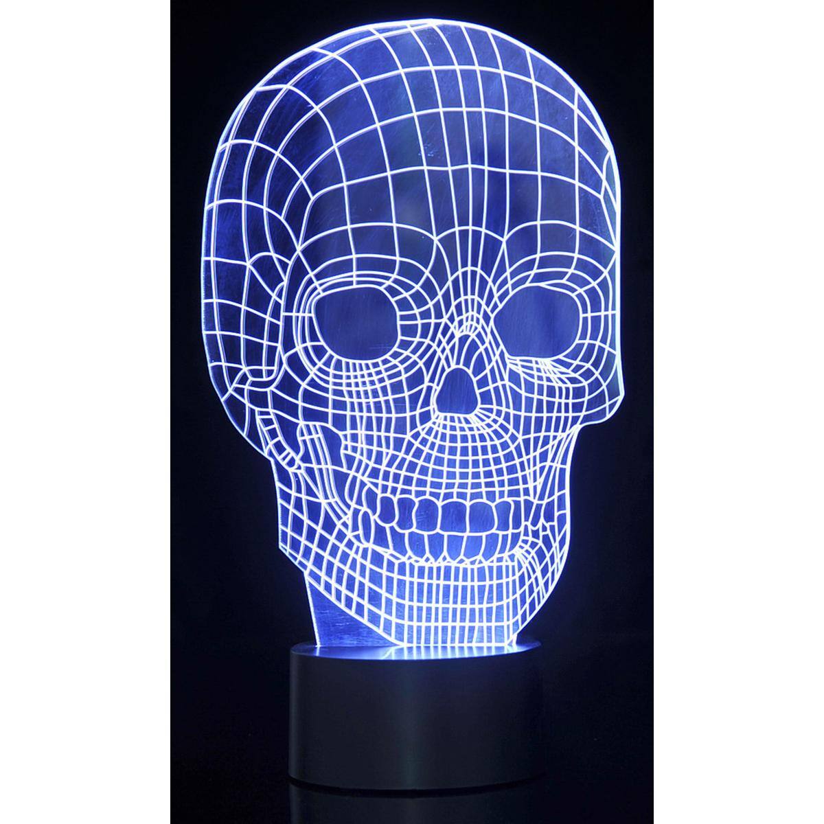 Alt View 2. JuzToys - 3D Night Light for Kids, 3D Skull Laser Cut Precision LED Lights, LED Lamp for Bedrooms and Offices - Black.