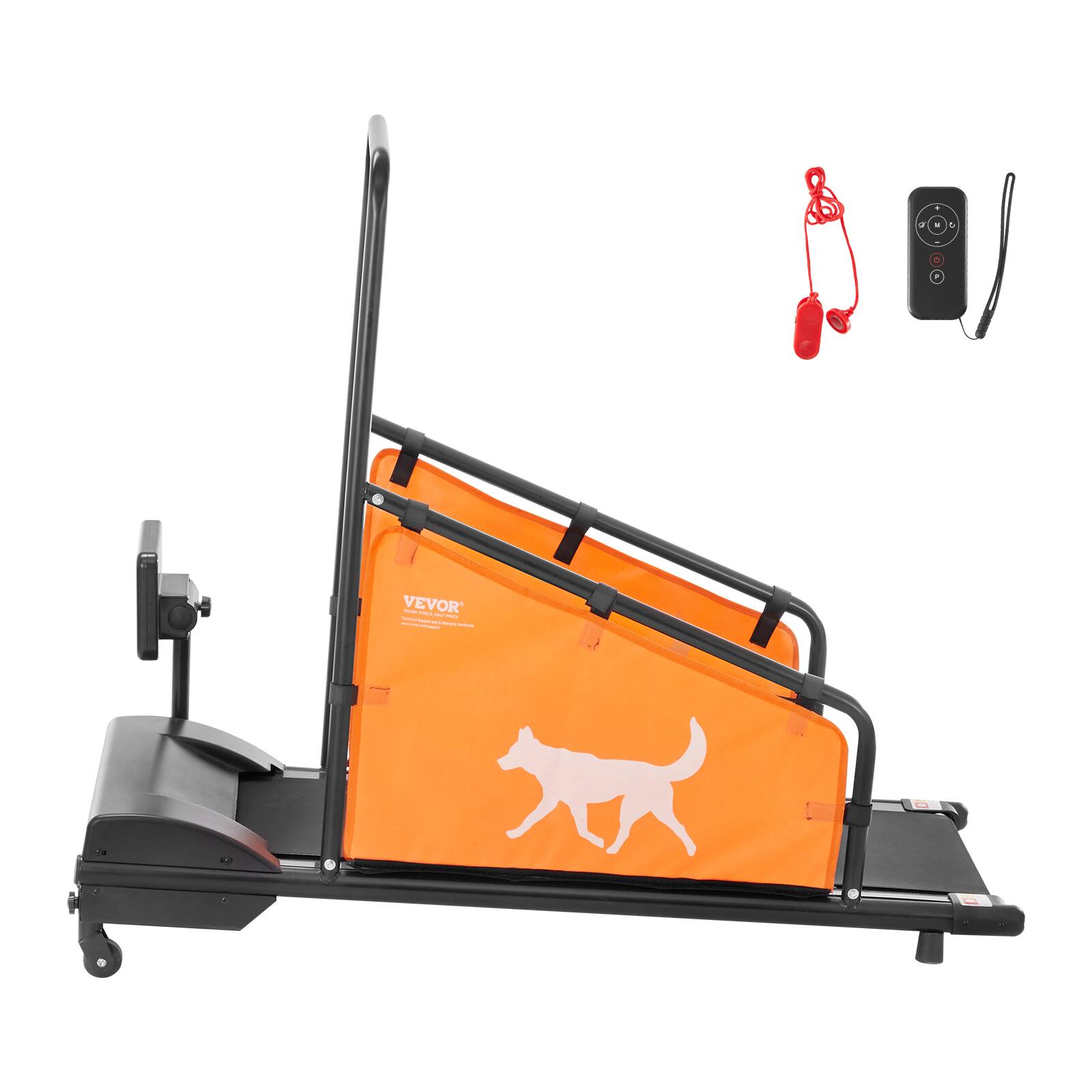 Alt View 5. VEVOR - Dog Treadmill for Medium Dogs, 200 lbs Weight Capacity, Electric Dog Running Machine with 3 Adjustable Ramps - Black.