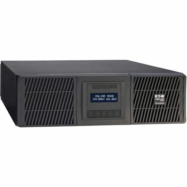 Eaton - Tripp Lite series SmartOnline SU5000RT 5000VA Rack/tower UPS - 3U Rack/Tower - AVR - 3 Minute Stand-by - 230 V AC Input - Black
