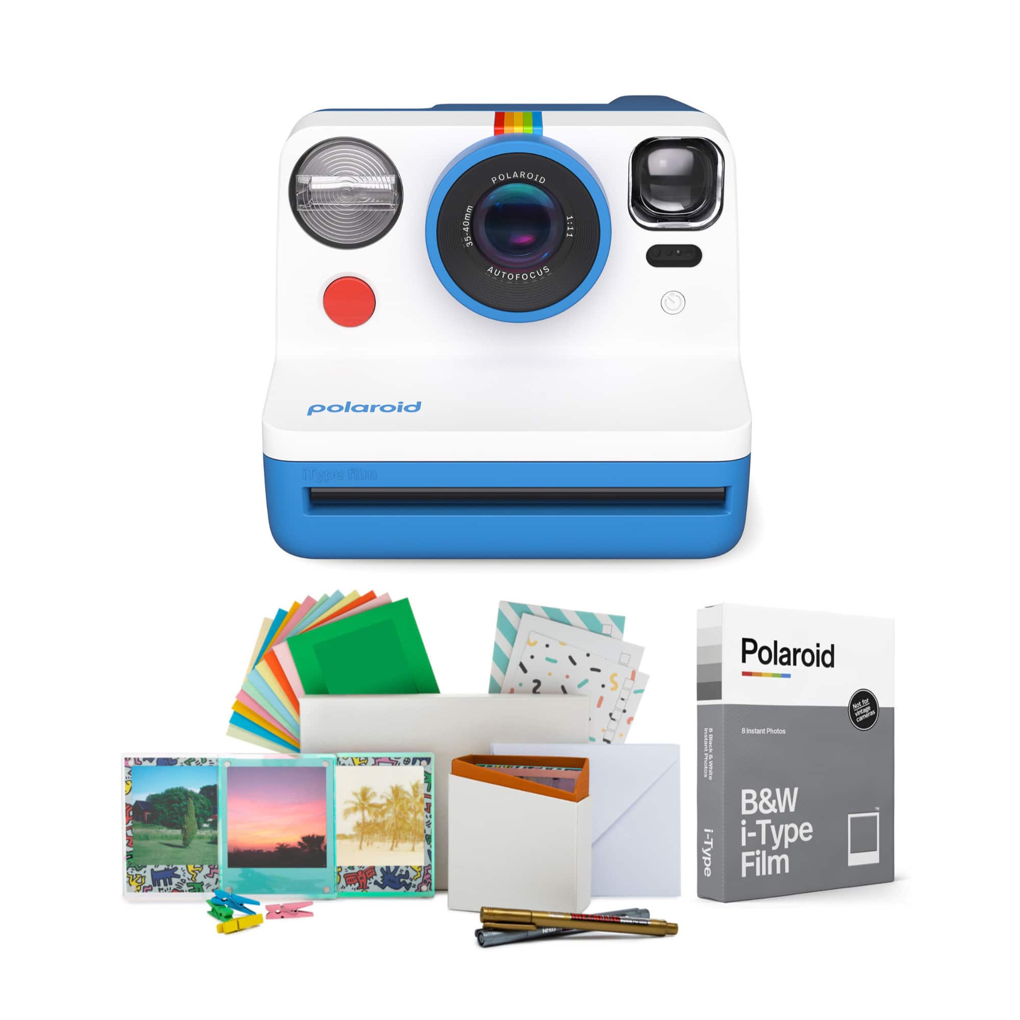 Polaroid Originals - Polaroid NOW Instant Camera Generation 2 w/Film Kit & B&W Film - Blue