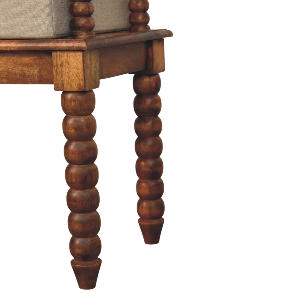 Alt View 5. Artisan Furniture - Artisan Furniture Solid Wood Amber Oak Mud Linen Bench - Brown.