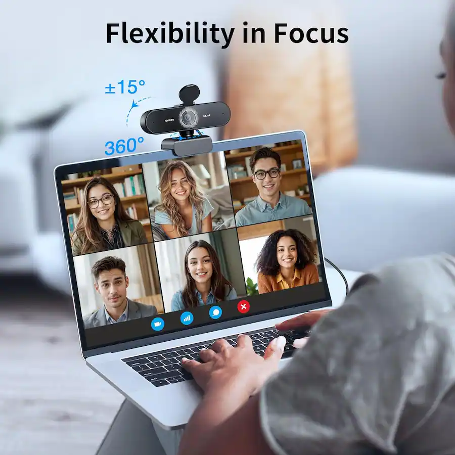 JOYUSING Flip600S Webcam 4K Autofocus PDAF - Micros Antibruit - Idéale Conférence Et Streaming