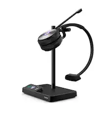 Front. Yealink - WH62 Mono Teams Headset - Black.