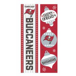 Evergreen Enterprises - Tampa Bay Buccaneers 47" Double Sided Christmas Leaner Fan Sign - Multicolor