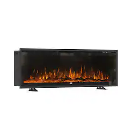Boyel Living - 60 in. Wall Mounted Standing Electric Heater Electric Fireplace - Black
