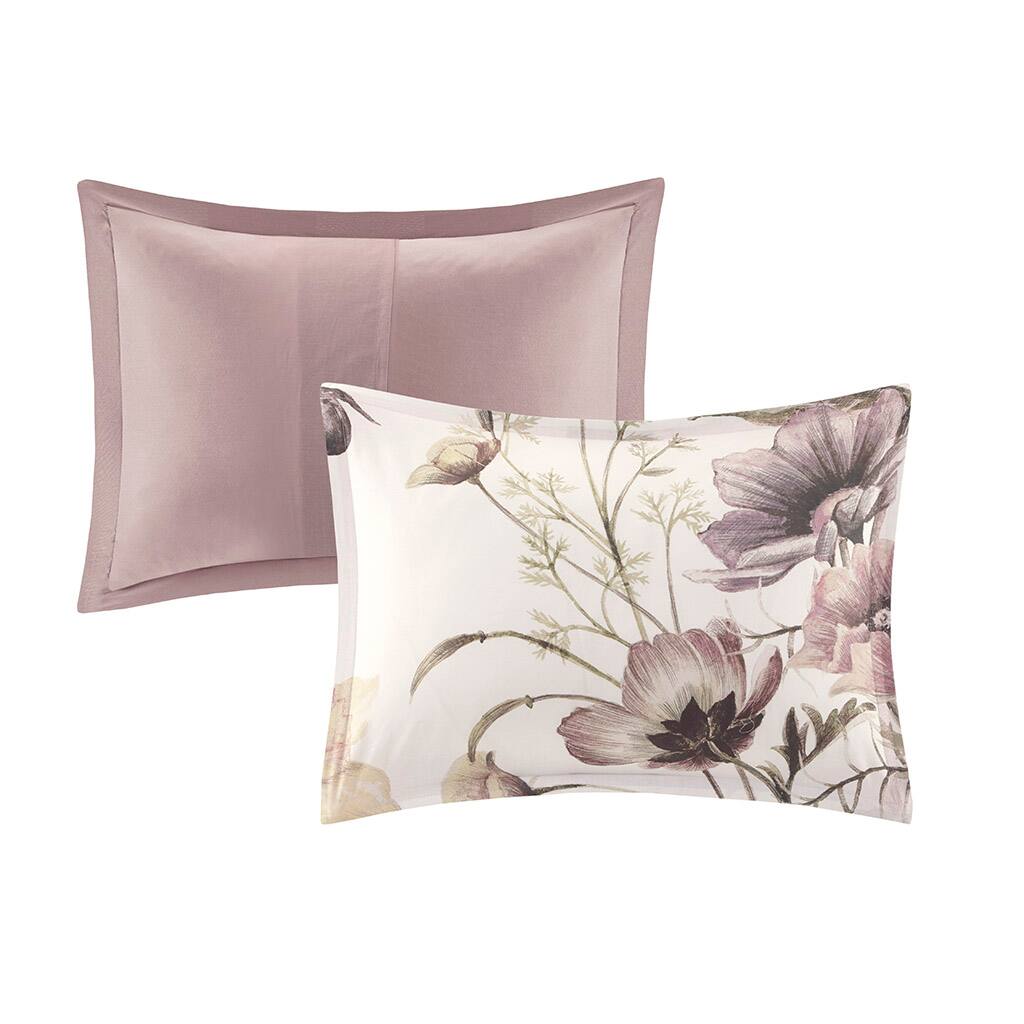 Alt View 4. Gracie Mills - Gracie Mills Kyrie 3-Piece Cotton Printed Duvet Cover Set - Blush.