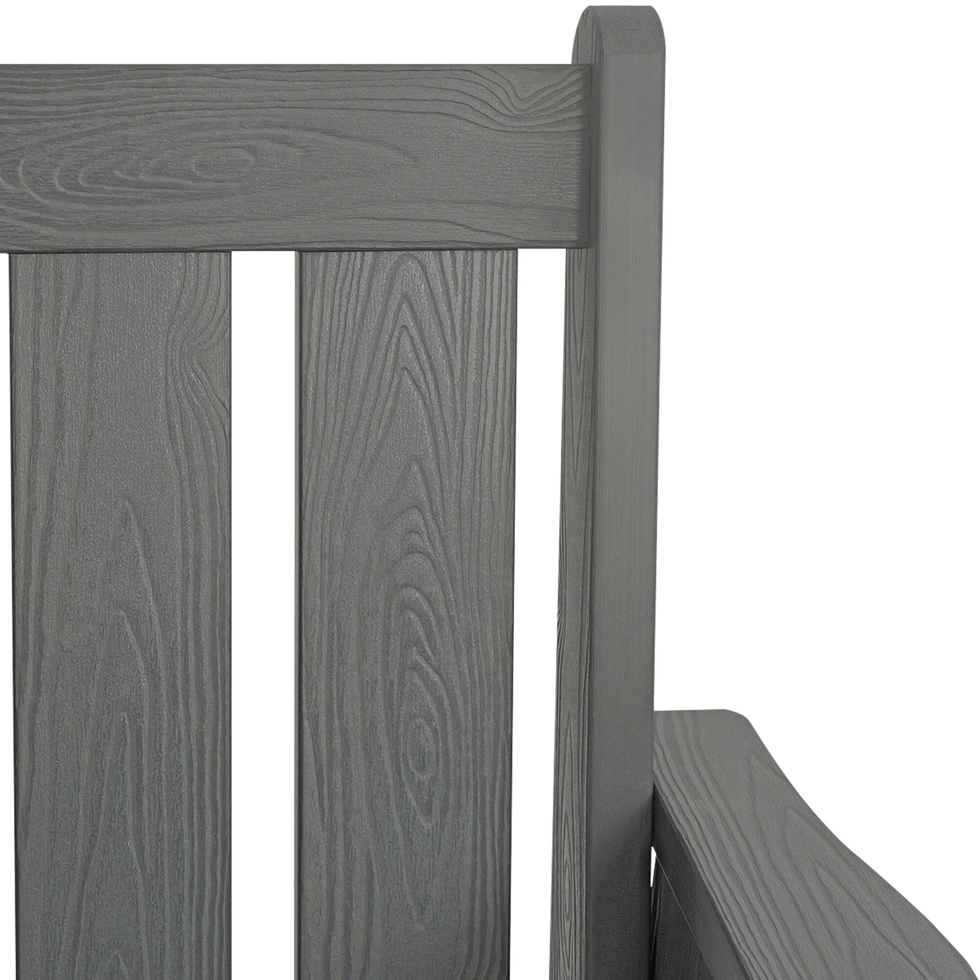 Alt View 9. Fortune Candy - Poly Lumber Patio Glider, HIPS Material Weather-Resistant Glider Bench for Outdoor Porch Garden - Gray.
