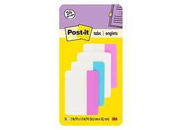 Post-it - Filing Tabs, 2" Wide, Colors, 24 Tabs/Pack (686-PWAV) - Assorted