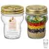 00MID TagEu RORMIOU ROEce MADE IN ITALY MADE IN ITALY 9.25 10 Bormioli Rocco 2 PACK GLASS JARS Quattro Fragioni