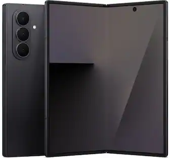 Front. Samsung - Galaxy Z Fold7 256GB (Unlocked) - Jet Black.