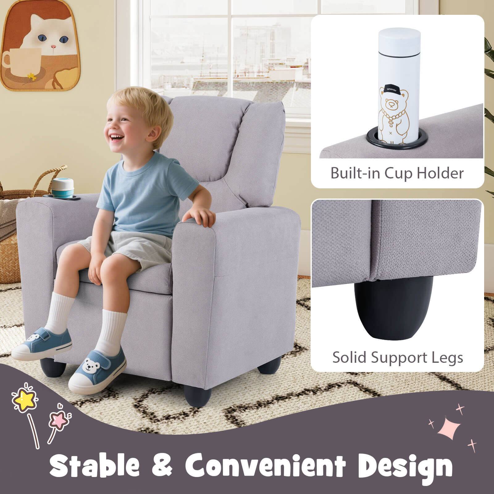 - Built-in Cup Holder
- Solid Support Legs
- Stable & Convenient Design