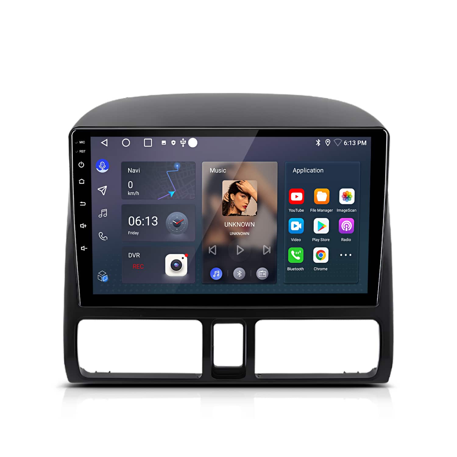 Junsun - For Honda CRV 2001-2006 4 Core 2+64GB Android 14 Carplay Car Stereo Radio GPS Navi WIFI RDS SWC FM BT - Black