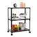 Front. Mind Reader - Bar Cart, Rolling Cart, Microwave Stand, 3-Tier, Coffee Cart, Kitchen, Wood Metal, 23"L x 12"W x 29.5"H - Black.