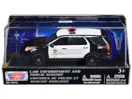 Motormax - 2015 Ford Police Interceptor Utility "LAPD (Los Angeles Police Department)" 1/43 - Black And White