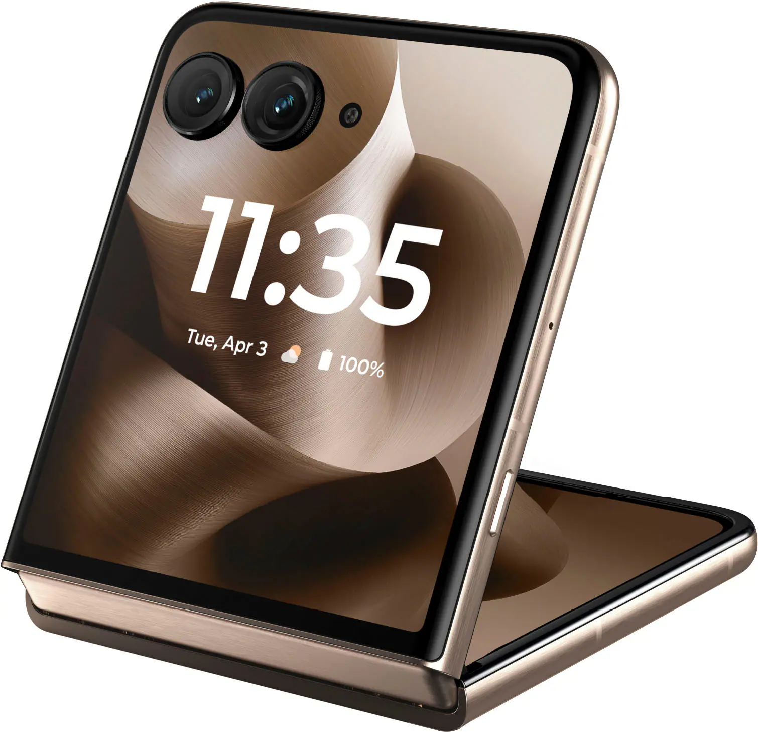 The text on the image reads "11:35 Tue, Apr 3 100%."