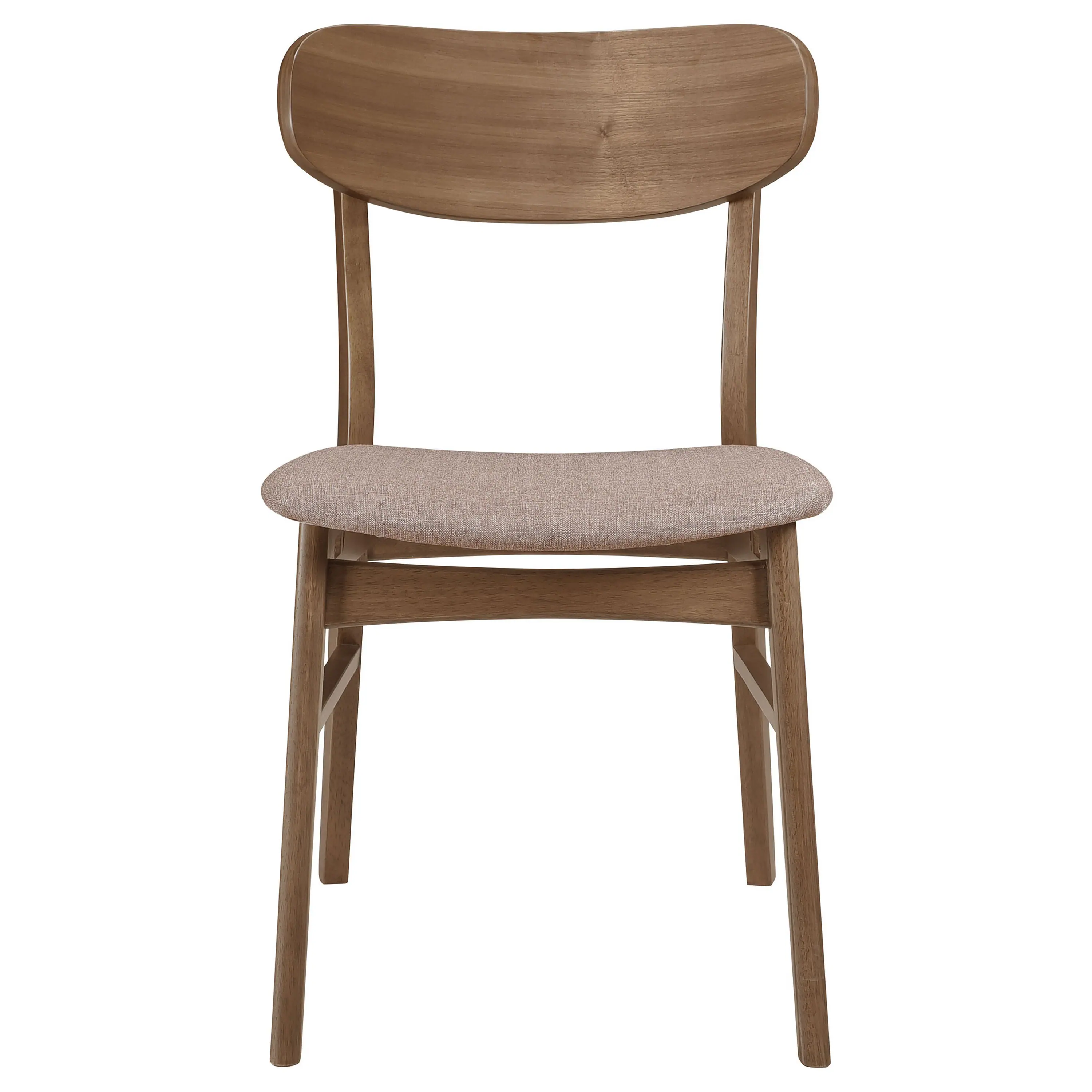 Alt View 1. Manhattan Lane - Dora Dining Chair Set of 2, Brown Fabric, Walnut Brown Wood, 19 Inch - Brown.