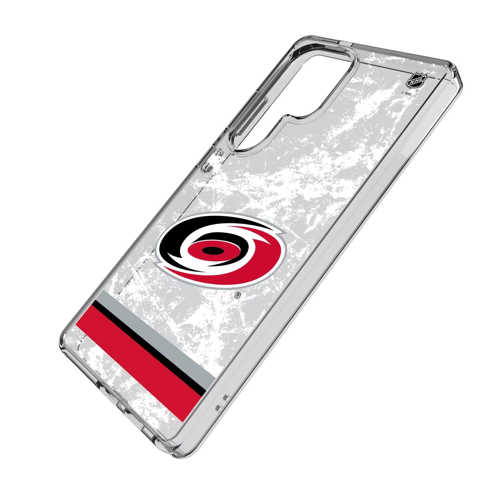 Alt View 1. Keyscaper - Carolina Hurricanes Galaxy Stripe Clear Ice Case - S24 - Multicolor.