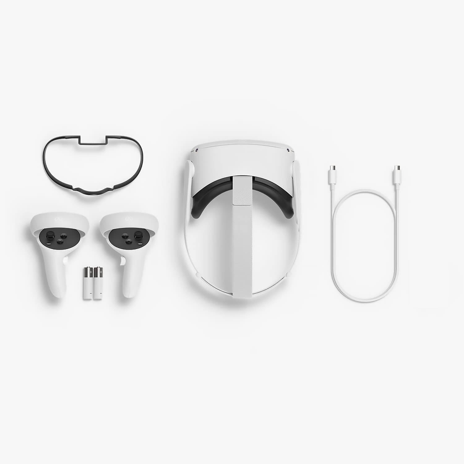 Alt View 8. Meta - Meta - Quest 2 256GB - Advanced All-In-One Virtual Reality Headset - White - White.